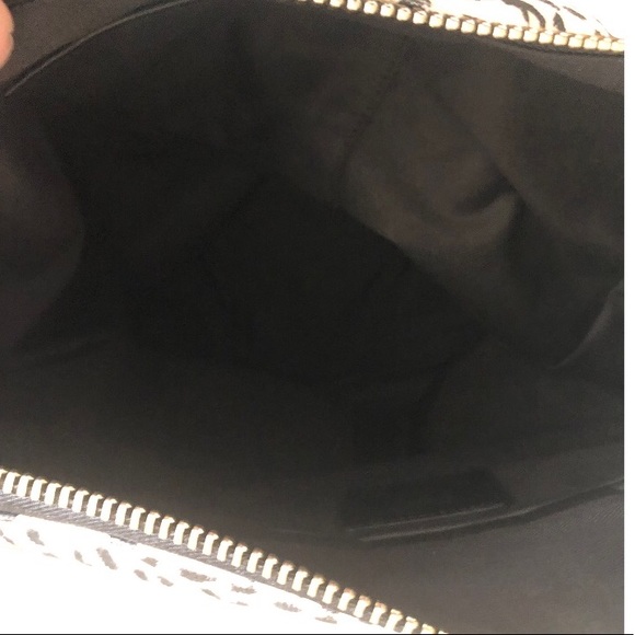 Alexander McQueen Leather Canvas Houndstooth Large Tote Crossbody - Picture 9 of 14